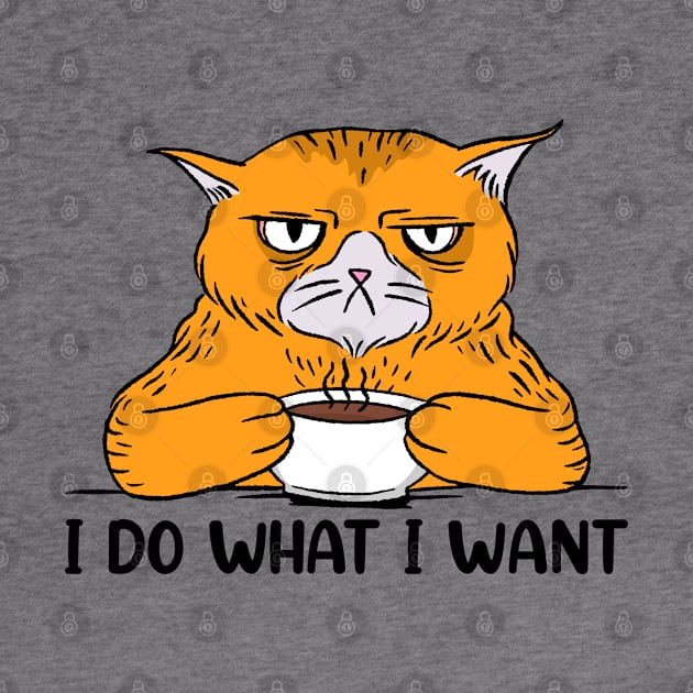 I do What I Want Funny Sarcastic Cat by cecatto1994